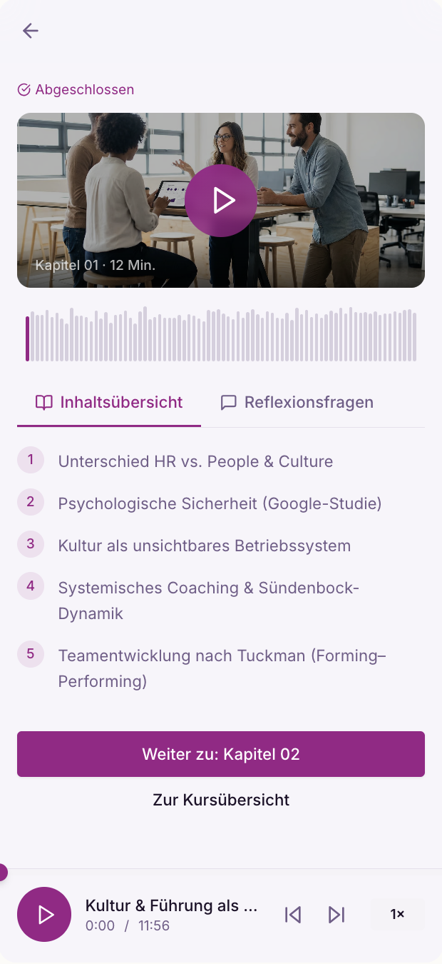 Audio-Player Ansicht